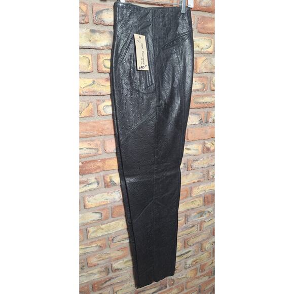 Marc Buchanan Pelle Pelle- leather pants size 30- NEW! with tag- unfinished hem! - Picture 1 of 11